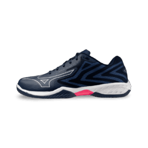 Mizuno WAVE CLAW EL 2-Dress Blues White Pink Tetra Shoe on Sportz Wave