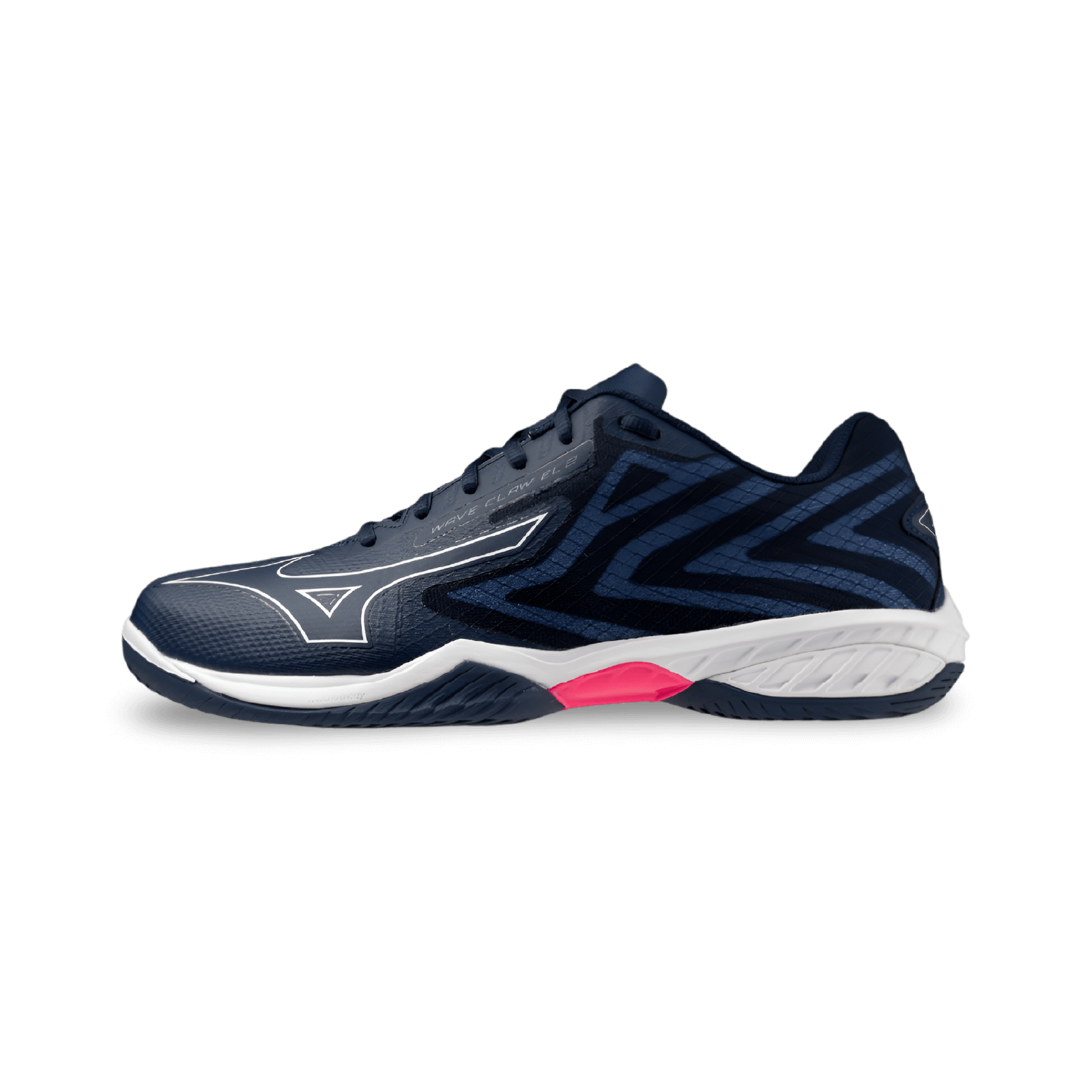 Mizuno WAVE CLAW EL 2-Dress Blues White Pink Tetra Shoe on Sportz Wave
